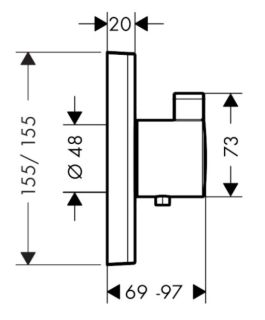Смеситель для душа Hansgrohe  ShowerSelect Highflow 15760700